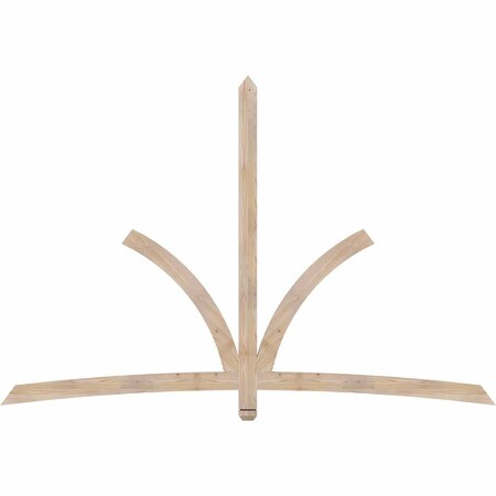 Ekena Millwork Davenport Smooth Timber Gable Bracket, Douglas Fir, 96"W x 64"H x 1 1/2"D x 3 1/2"F, 16/12 Pitch GBW096X64X0204DAV00SDF
